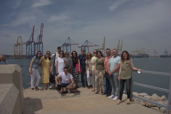 Profesores visitantes de Bosnia y Montenegro en el Puerto de Valencia
