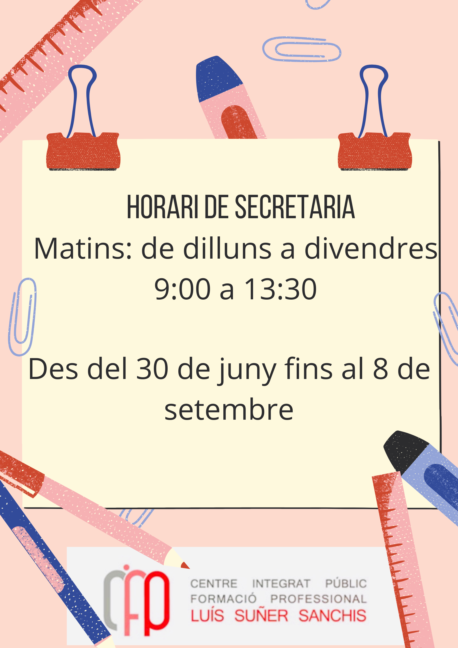 Horari secretaria